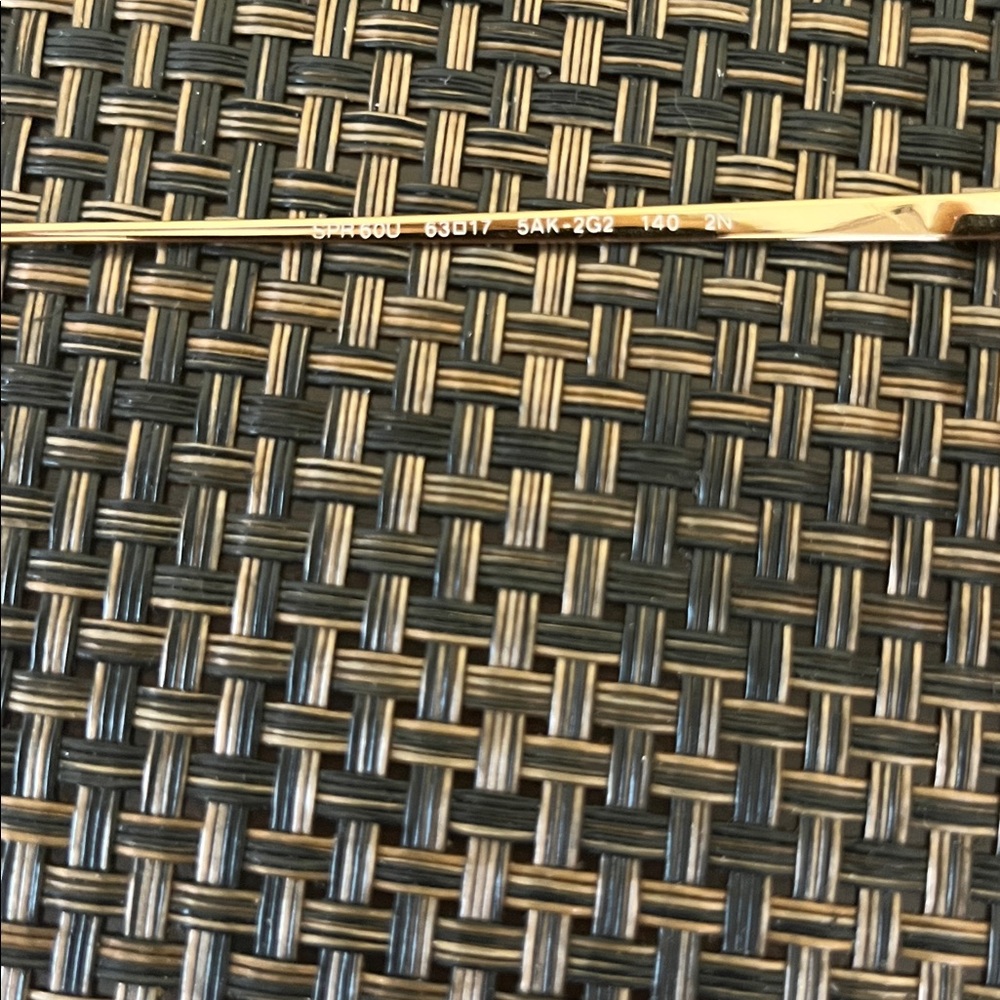 Prada Conceptual Gold Rim Oval Sunglasses – Gradient Brown Mirror Lenses - Picture 8 of 10